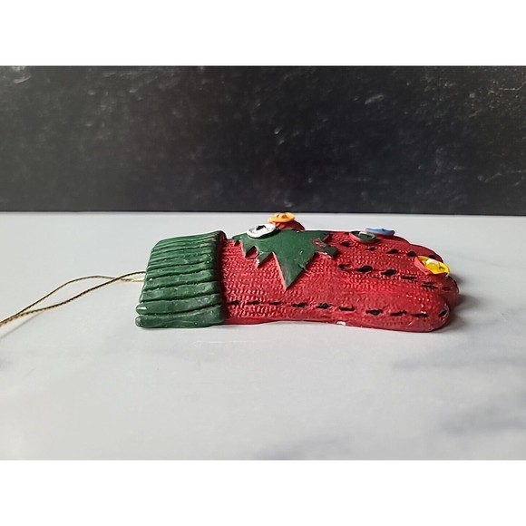 Vintage Ceramic Christmas Mitten Ornament - Picture 5 of 10